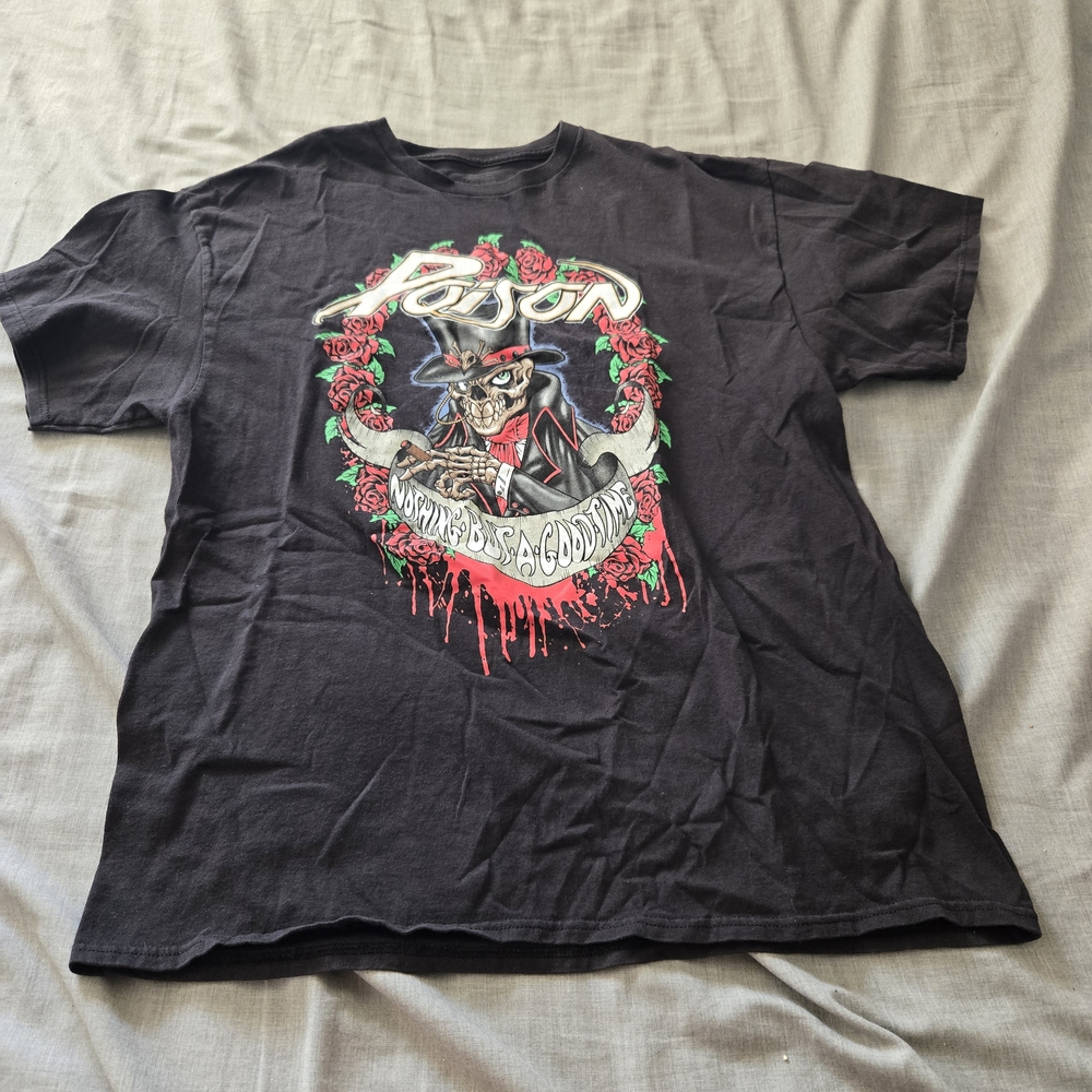 POISON BAND MUSIC T SHIRT Unisex XL Nothing But A Good Time OFFICIAL TEE Rock
